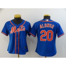 MLB New York Mets #20 Pete Alonso Royal Women 2020 Nike Flexbase Jersey
