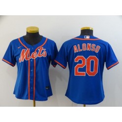 MLB New York Mets #20 Pete Alonso Royal Women 2020 Nike Flexbase Jersey