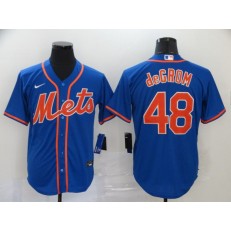 MLB New York Mets #48 Jacob DeGrom Royal 2020 Nike Cool Base Jersey