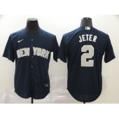 MLB New York Yankees #2 Derek Jeter Navy 2020 Nike Cool Base Jersey