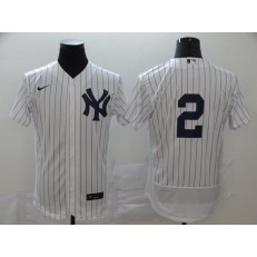 MLB New York Yankees #2 Derek Jeter White 2020 Nike Flexbase Jersey