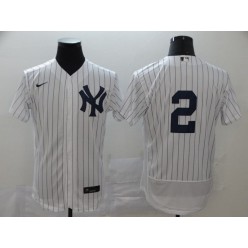 MLB New York Yankees #2 Derek Jeter White 2020 Nike Flexbase Jersey