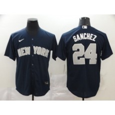 MLB New York Yankees #24 Gary Sanchez Navy 2020 Nike Cool Base Jersey