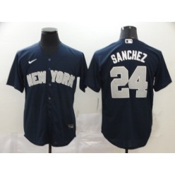 MLB New York Yankees #24 Gary Sanchez Navy 2020 Nike Cool Base Jersey