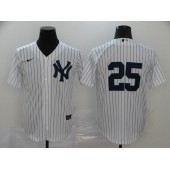 MLB New York Yankees #25 Gleyber Torres White 2020 Nike Cool Base Jersey