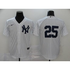 MLB New York Yankees #25 Gleyber Torres White 2020 Nike Cool Base Jersey