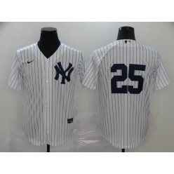 MLB New York Yankees #25 Gleyber Torres White 2020 Nike Cool Base Jersey