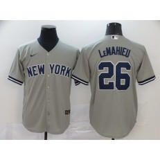 MLB New York Yankees #26 DJ LeMahieu Gray 2020 Nike Cool Base Jersey