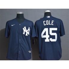 MLB New York Yankees #45 Gerrit Cole Navy 2020 Nike Cool Base Jersey