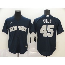 MLB New York Yankees #45 Gerrit Cole New Navy 2020 Nike Cool Base Jersey