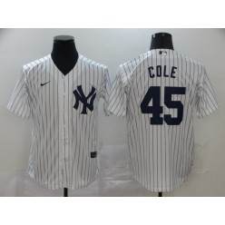 MLB New York Yankees #45 Gerrit Cole White 2020 Nike Cool Base Jersey