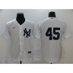 MLB New York Yankees #45 Gerrit Cole White 2020 Nike Cool Base Replica Player Jersey
