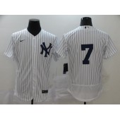 MLB New York Yankees #7 Mickey Mantle White 2020 Nike Cool Base Jersey