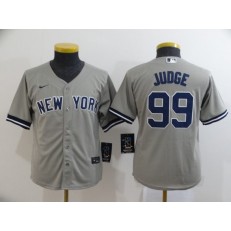 MLB New York Yankees #99 Aaron Judge Gray Youth 2020 Nike Cool Base Jersey