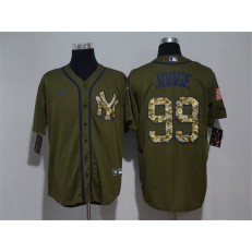 MLB New York Yankees #99 Aaron Judge Olive 2020 Nike Cool Base Jersey
