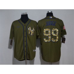 MLB New York Yankees #99 Aaron Judge Olive 2020 Nike Cool Base Jersey