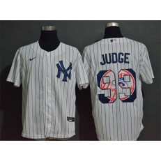MLB New York Yankees #99 Aaron Judge White 2020 Nike Cool Base Fashion Jersey