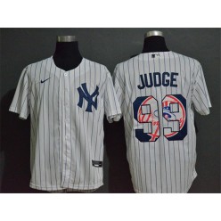 MLB New York Yankees #99 Aaron Judge White 2020 Nike Cool Base Fashion Jersey