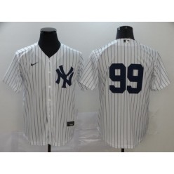 MLB New York Yankees #99 Aaron Judge White 2020 Nike Cool Base Replica Player Jersey