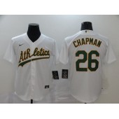 MLB Oakland Athletics #26 Matt Chapman White 2020 Nike Cool Base Jersey