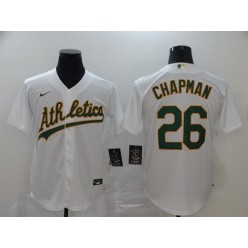 MLB Oakland Athletics #26 Matt Chapman White 2020 Nike Cool Base Jersey
