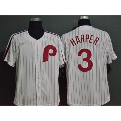 MLB Philadelphia Phillies #3 Bryce Harper White 2020 Nike Throwback Cool Base Jersey