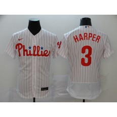 MLB Philadelphia Phillies #3 Bryce Harper White Nike 2020 Flexbase Jersey