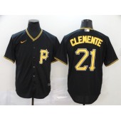 MLB Pittsburgh Pirates #21 Roberto Clemente Black 2020 Nike Cool Base Jersey
