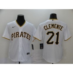 MLB Pittsburgh Pirates #21 Roberto Clemente White 2020 Nike Cool Base Jersey