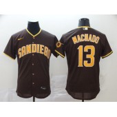 MLB San Diego Padres #13 Manny Machado Brown Nike 2020 Flexbase Jersey