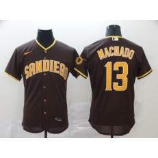 MLB San Diego Padres #13 Manny Machado Brown Nike 2020 Flexbase Jersey