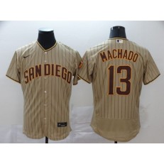 MLB San Diego Padres #13 Manny Machado Gray Nike 2020 Flexbase Jersey