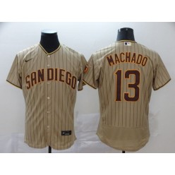 MLB San Diego Padres #13 Manny Machado Gray Nike 2020 Flexbase Jersey