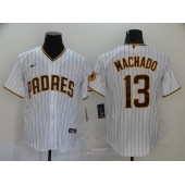 MLB San Diego Padres #13 Manny Machado White Nike 2020 Cool Base Jersey