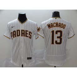MLB San Diego Padres #13 Manny Machado White Nike 2020 Flexbase Jersey
