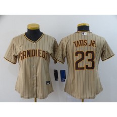 MLB San Diego Padres #23 Fernando Tatis Jr. Brown Women Nike 2020 Flexbase Jersey