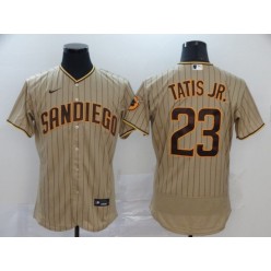 MLB San Diego Padres #23 Fernando Tatis Jr. Cream Nike 2020 Flexbase Jersey