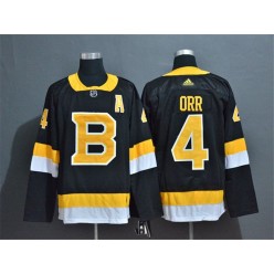 Boston Bruins #4 Bobby Orr Black Adidas NHL Jersey