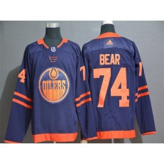 Edmonton Oilers #74 Ethan Bear Navy Adidas NHL Jersey
