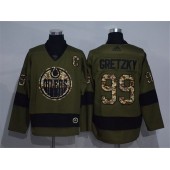 Edmonton Oilers #99 Wayne Gretzky Olive Adidas NHL Jersey
