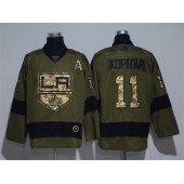Los Angeles Kings #11 Anze Kopitar Olive Adidas NHL Jersey