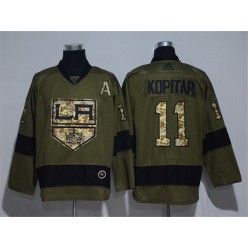 Los Angeles Kings #11 Anze Kopitar Olive Adidas NHL Jersey