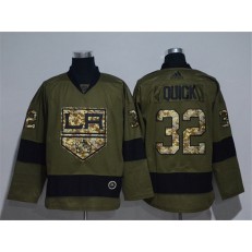 Los Angeles Kings #32 Jonathan Quick Olive Adidas NHL Jersey