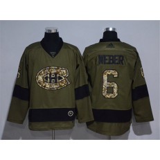 Montreal Canadiens #6 Shea Weber Olive Adidas NHL Jersey