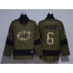 Montreal Canadiens #6 Shea Weber Olive Adidas NHL Jersey