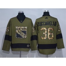 New York Rangers #36 Mats Zuccarello Olive Adidas NHL Jersey