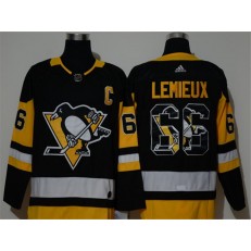 Pittsburgh Penguins #66 Mario Lemieux Black Adidas Fashion NHL Jersey
