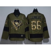 Pittsburgh Penguins #66 Mario Lemieux Olive Adidas NHL Jersey