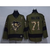 Pittsburgh Penguins #71 Evgeni Malkin Olive Adidas NHL Jersey