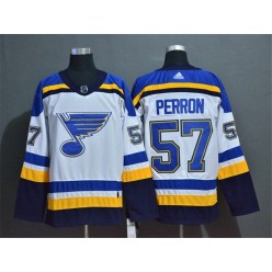 St.Louis Blues #57 David Perron White Adidas NHL Jersey
